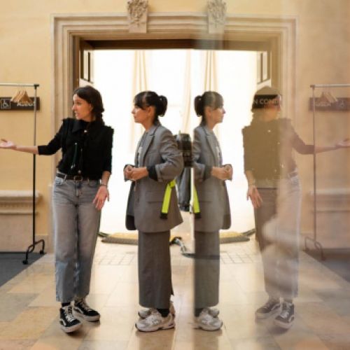 Backstage de pasarela para desfile Castilla y León